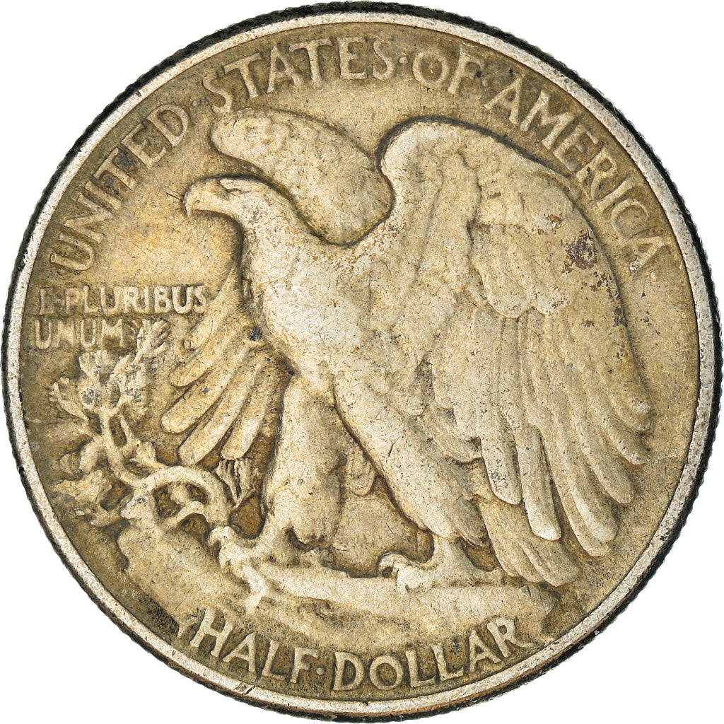 Coin, United States, Walking Liberty Half Dollar, Half Dollar, 1944, U.S. Mint