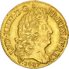 Louis XIV, Louis d'or à la perruque, 1687 D, Lyon, Gadoury 249