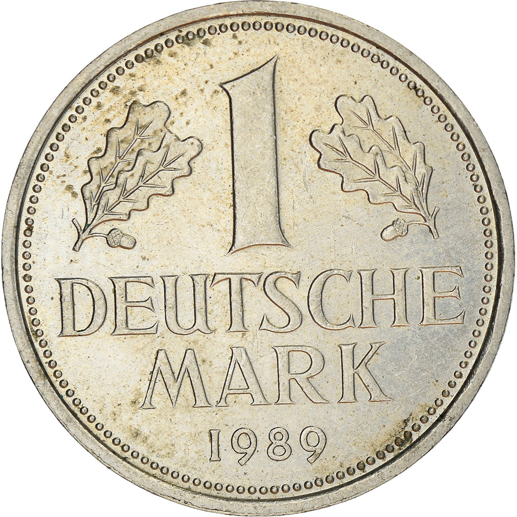 Münze, Bundesrepublik Deutschland, Mark, 1989, Karlsruhe, VZ, Copper-nickel