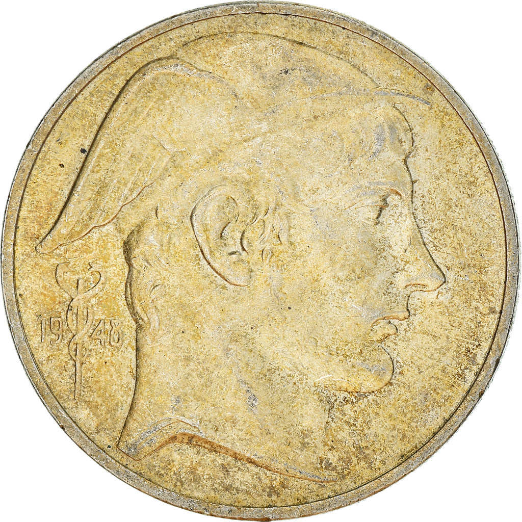 Coin, Belgium, 50 Francs, 50 Frank, 1948, AU(50-53), Silver, KM:137