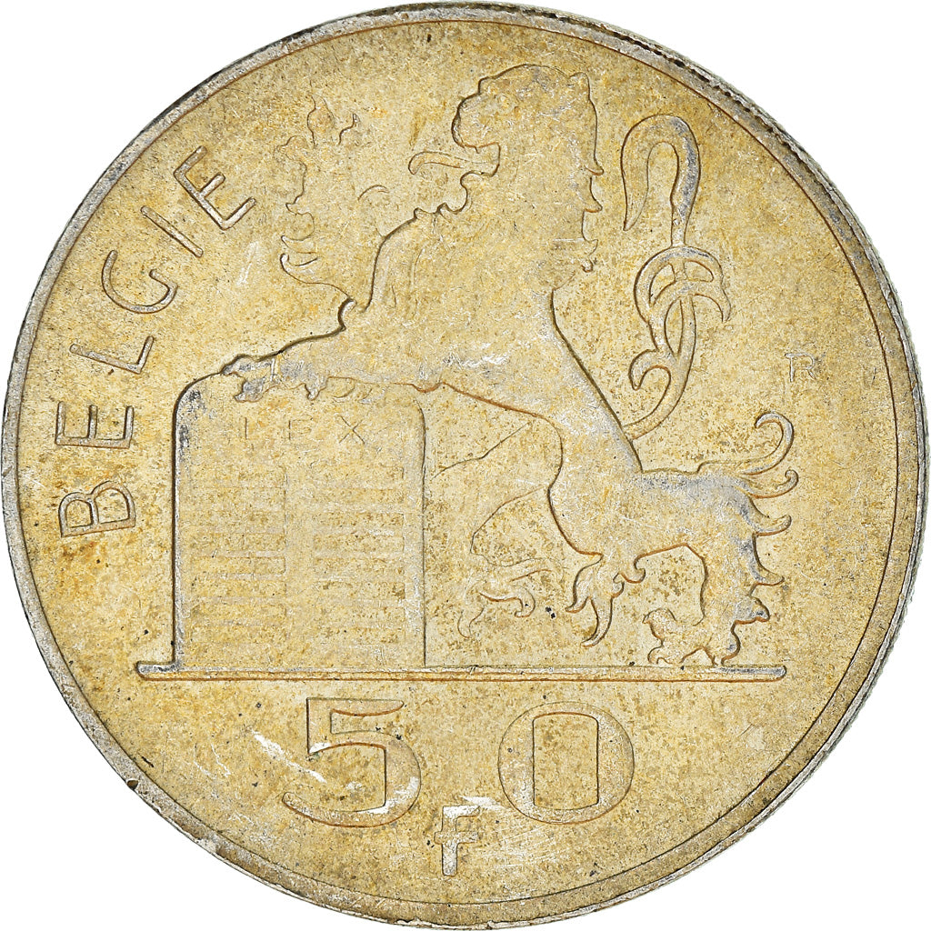 Coin, Belgium, 50 Francs, 50 Frank, 1948, AU(50-53), Silver, KM:137