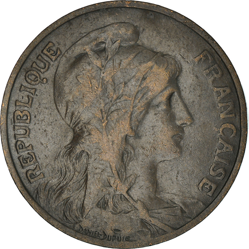 Moneta, Francia, Dupuis, 10 Centimes, 1907, Paris, MB+, Bronzo, KM:843