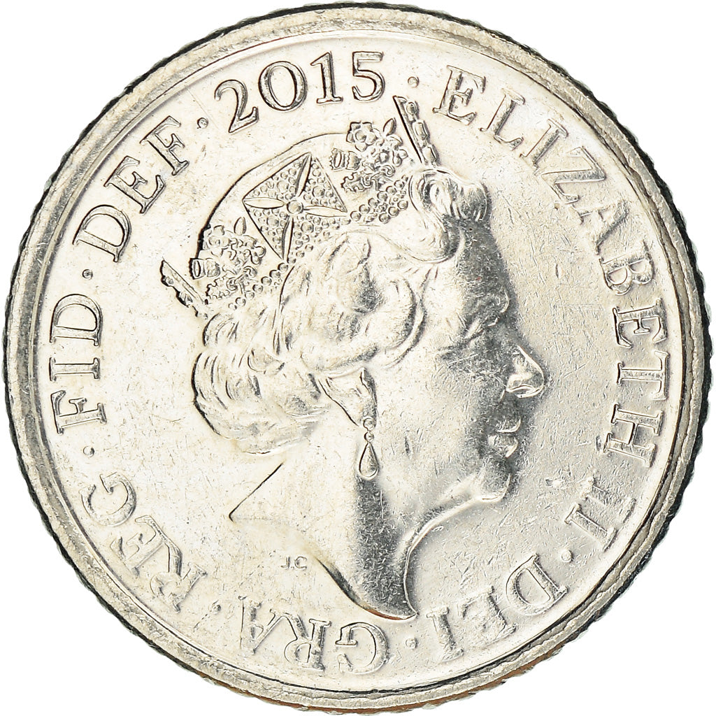 Coin, Great Britain, 5 New Pence, 2015, MS(60-62), Nickel plated steel