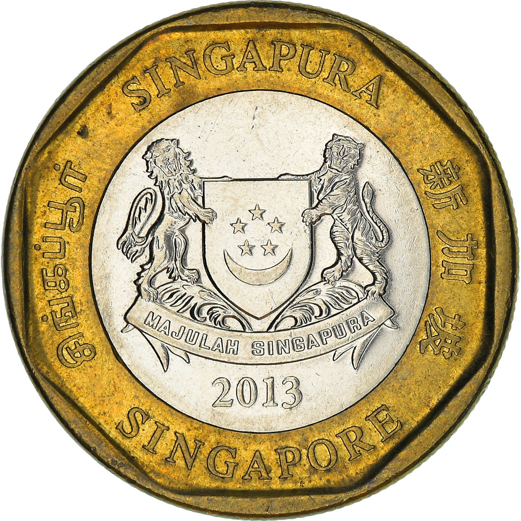 Coin, Singapore, Dollar, 2013, EF(40-45), Bi-Metallic, KM:314