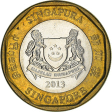 Coin, Singapore, Dollar, 2013, EF(40-45), Bi-Metallic, KM:314