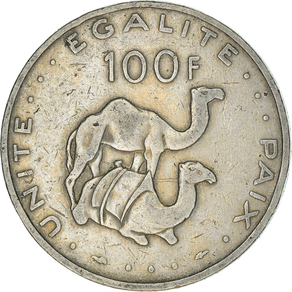 Coin, Djibouti, 100 Francs, 1977, Paris, VF(30-35), Copper-nickel, KM:26