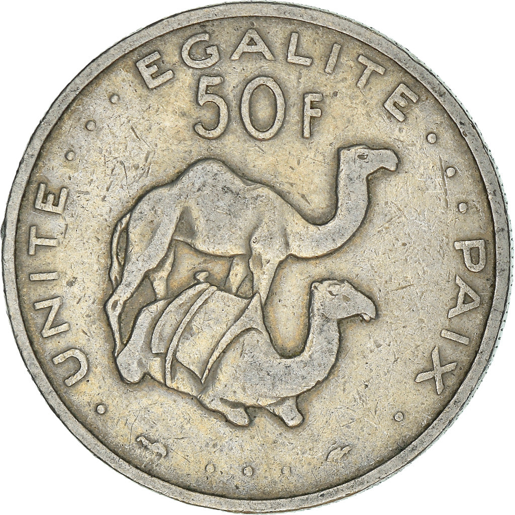 Münze, Dschibuti, 50 Francs, 1977, Paris, SS, Copper-nickel, KM:25