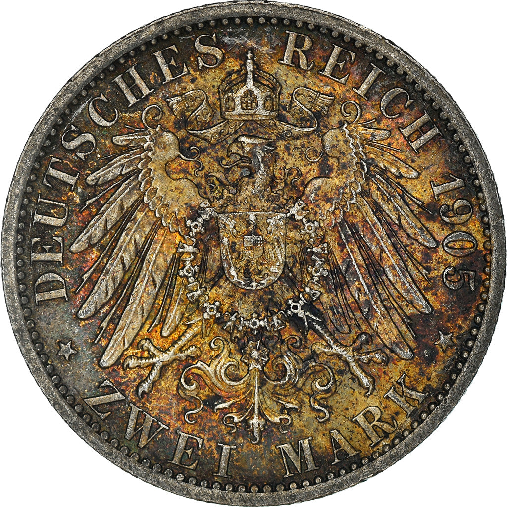 Moneta, Stati tedeschi, PRUSSIA, Wilhelm II, 2 Mark, 1905, Berlin, SPL, Argento