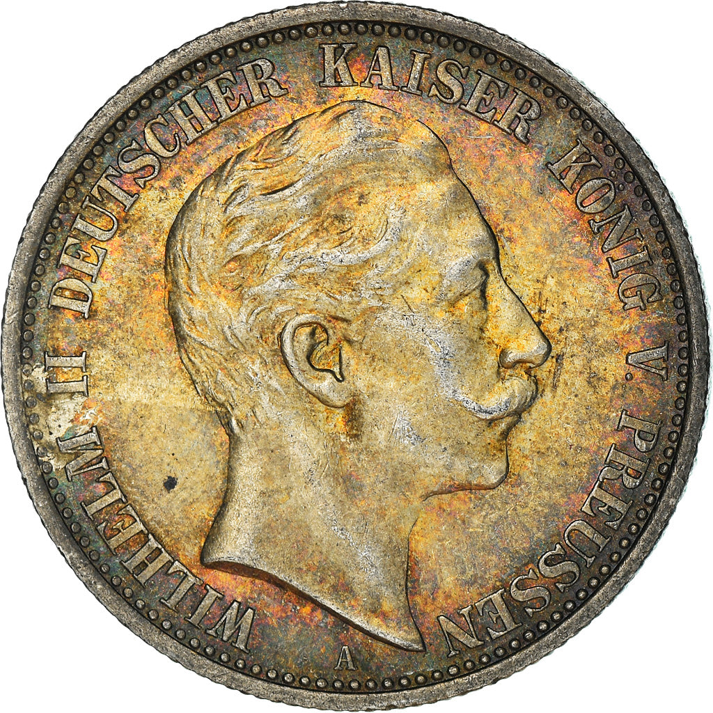 Coin, German States, PRUSSIA, Wilhelm II, 2 Mark, 1905, Berlin, MS(60-62)