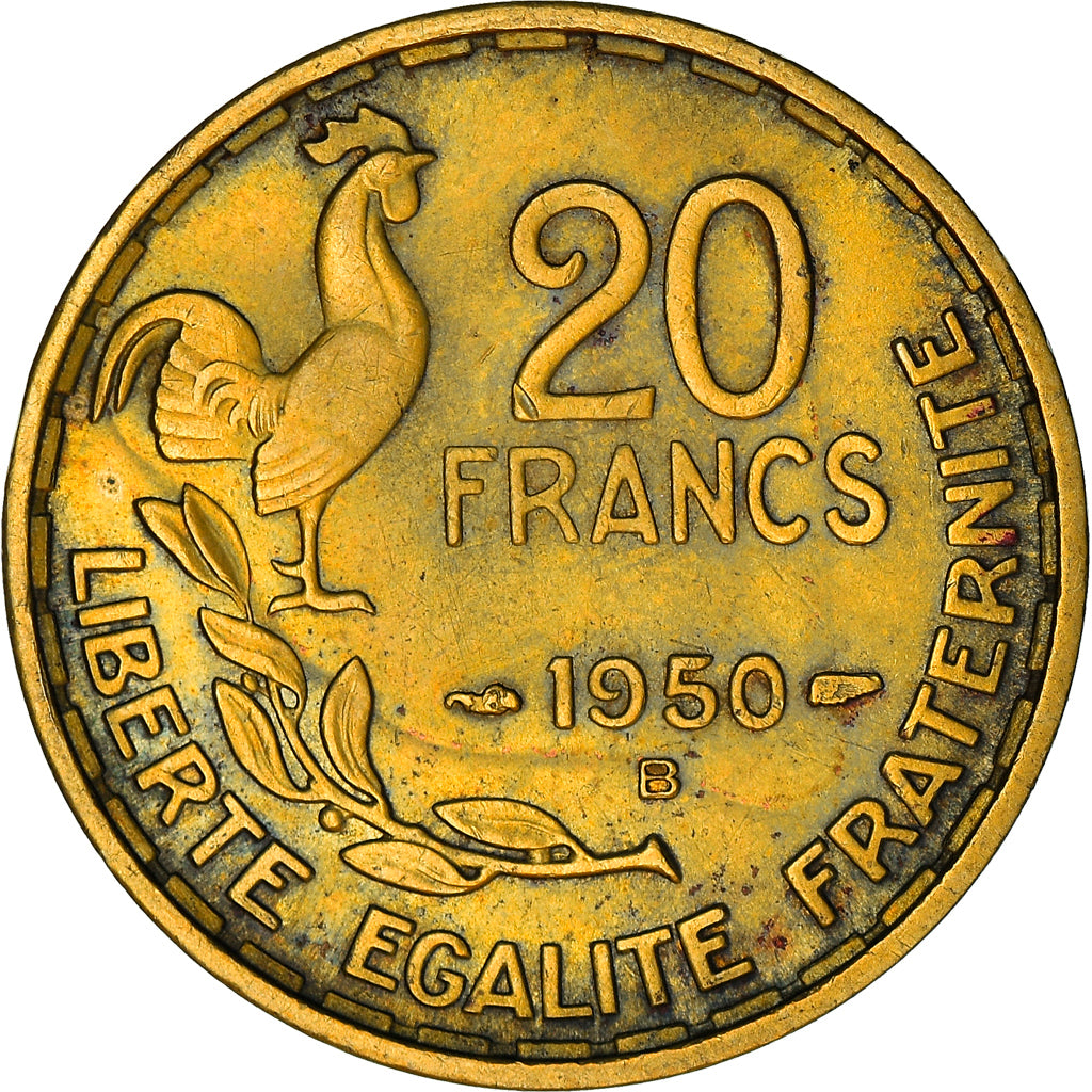 Monnaie, France, Guiraud, 20 Francs, 1950, Beaumont - Le Roger, TB+