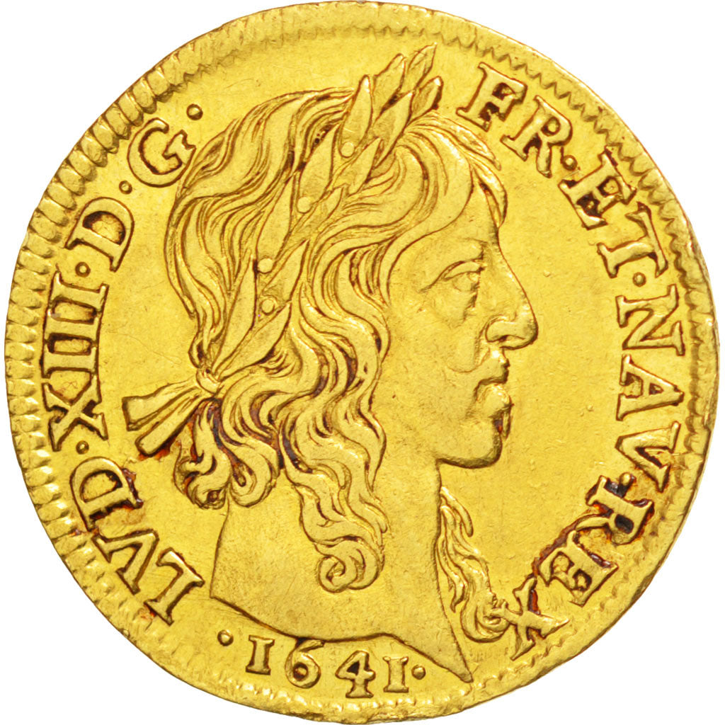 FRANCE, Louis d'or, Louis D'or, 1640, Paris, KM #104, AU(50-53), Gold, Gadoury..