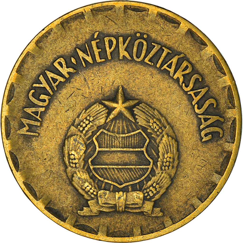 Coin, Hungary, 2 Forint, 1975, AU(50-53), Brass, KM:591