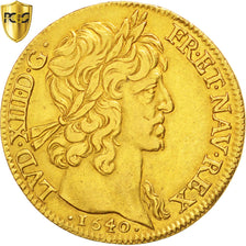 FRANCE, Louis XIII, 2 Louis D'or, 1640, Paris, Gold, PCGS AU53, KM 108