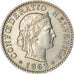 Coin, Switzerland, 20 Rappen, 1962, Bern, AU(55-58), Copper-nickel, KM:29a