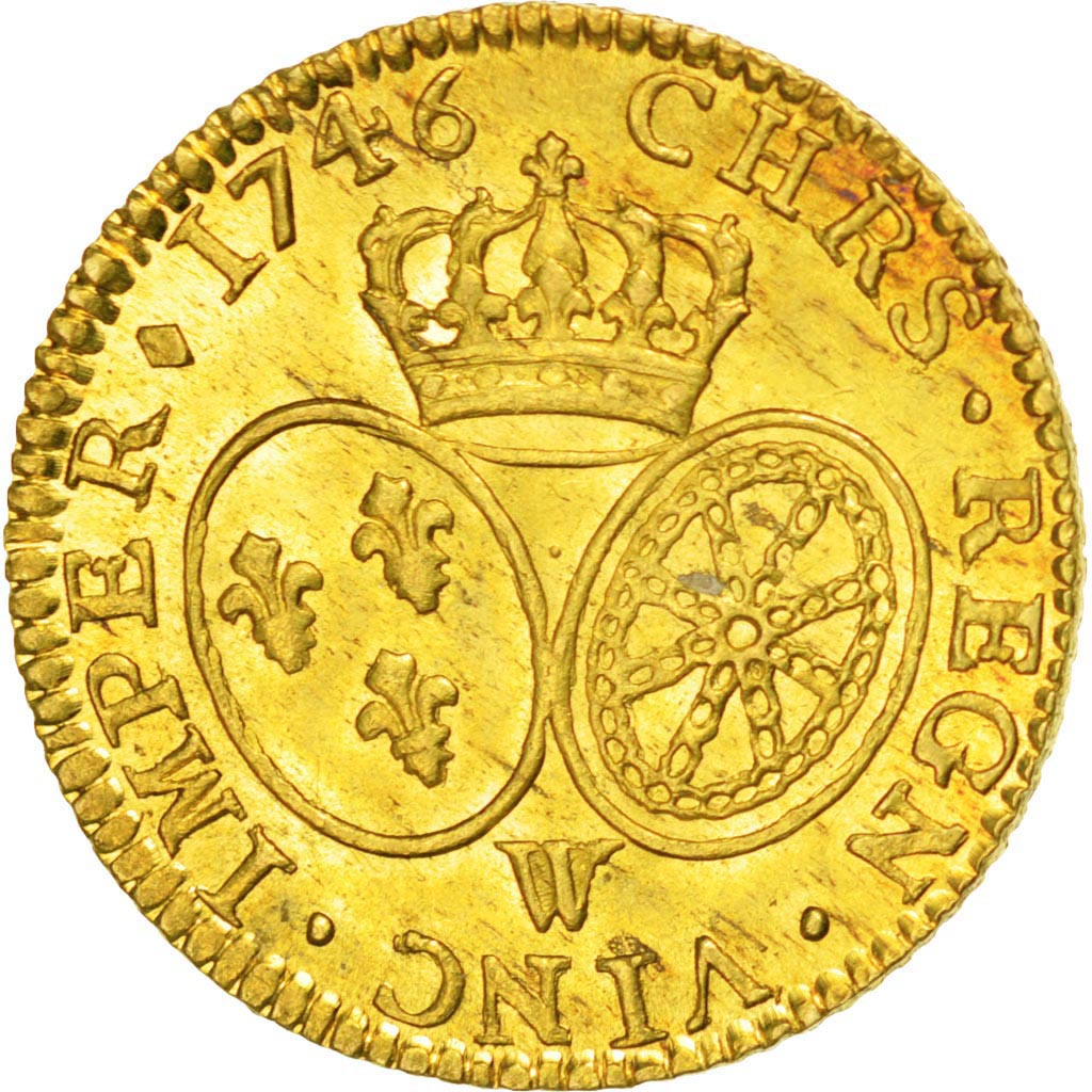 FRANCE, Louis d'or au bandeau, 1746, Lille, Gold, PCGS MS64+, KM 513.22