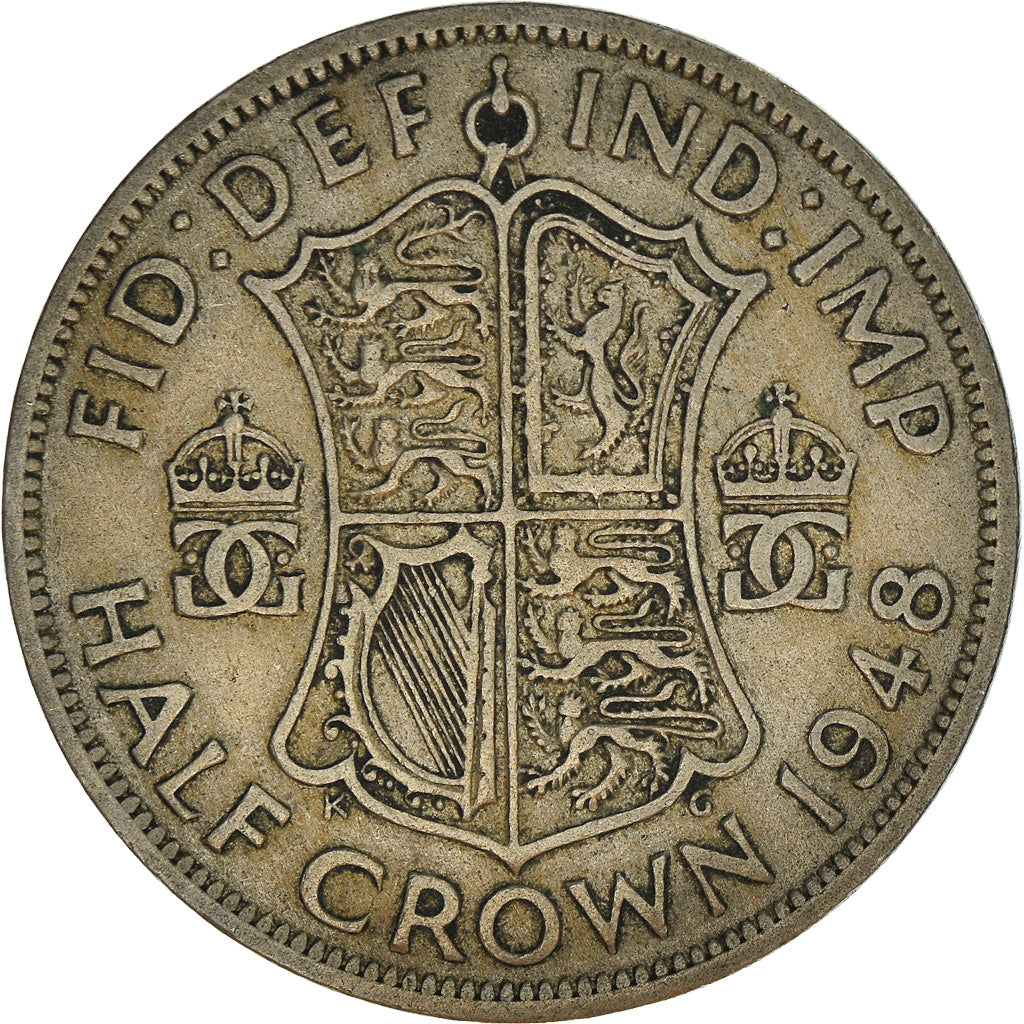 Coin, Great Britain, George VI, 1/2 Crown, 1948, EF(40-45), Copper-nickel