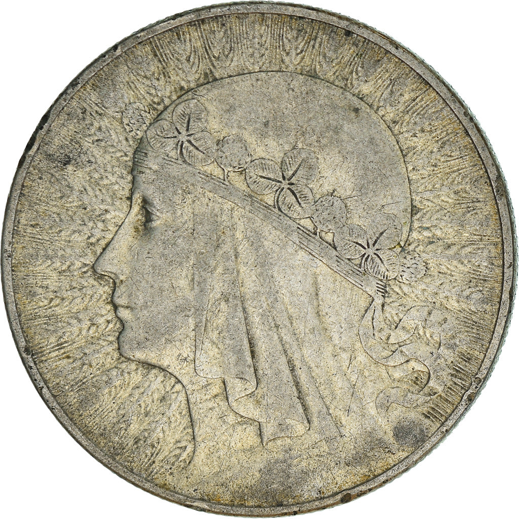 Münze, Polen, 10 Zlotych, 1933, Warsaw, S+, Silber, KM:22