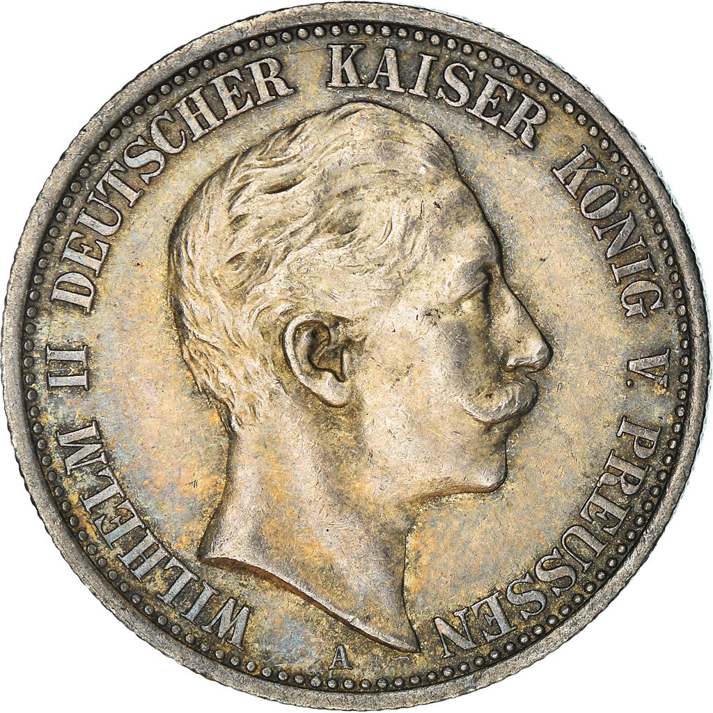 Coin, German States, PRUSSIA, Wilhelm II, 2 Mark, 1905, Berlin, AU(55-58)