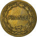 Moeda, França, France Libre, 2 Francs, 1944, Philadelphia, EF(40-45), Latão