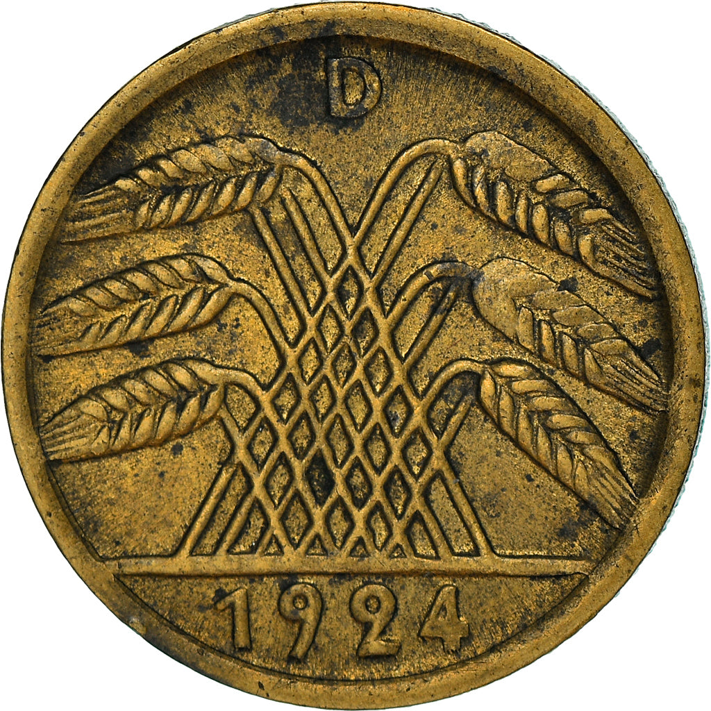 Münze, Deutschland, Weimarer Republik, 5 Rentenpfennig, 1924, Munich, SS+