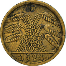Münze, Deutschland, Weimarer Republik, 5 Rentenpfennig, 1924, Munich, SS+