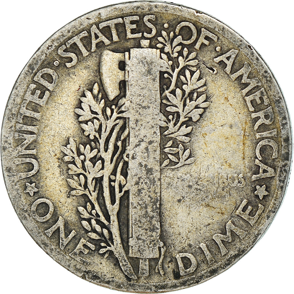 Moneta, Stati Uniti, Mercury Dime, Dime, 1925, U.S. Mint, Philadelphia, MB
