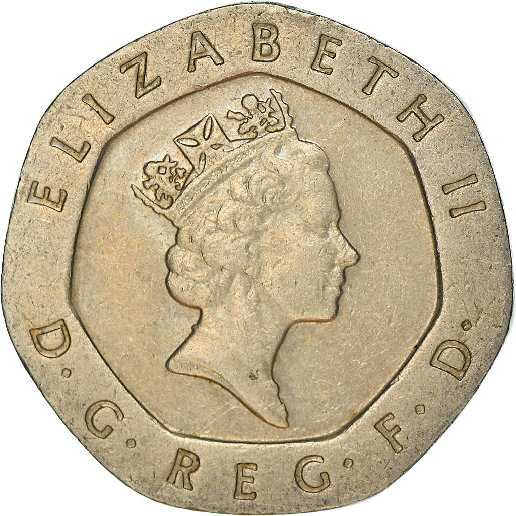 Coin, Great Britain, Elizabeth II, 20 Pence, 1995, VF(30-35), Copper-nickel