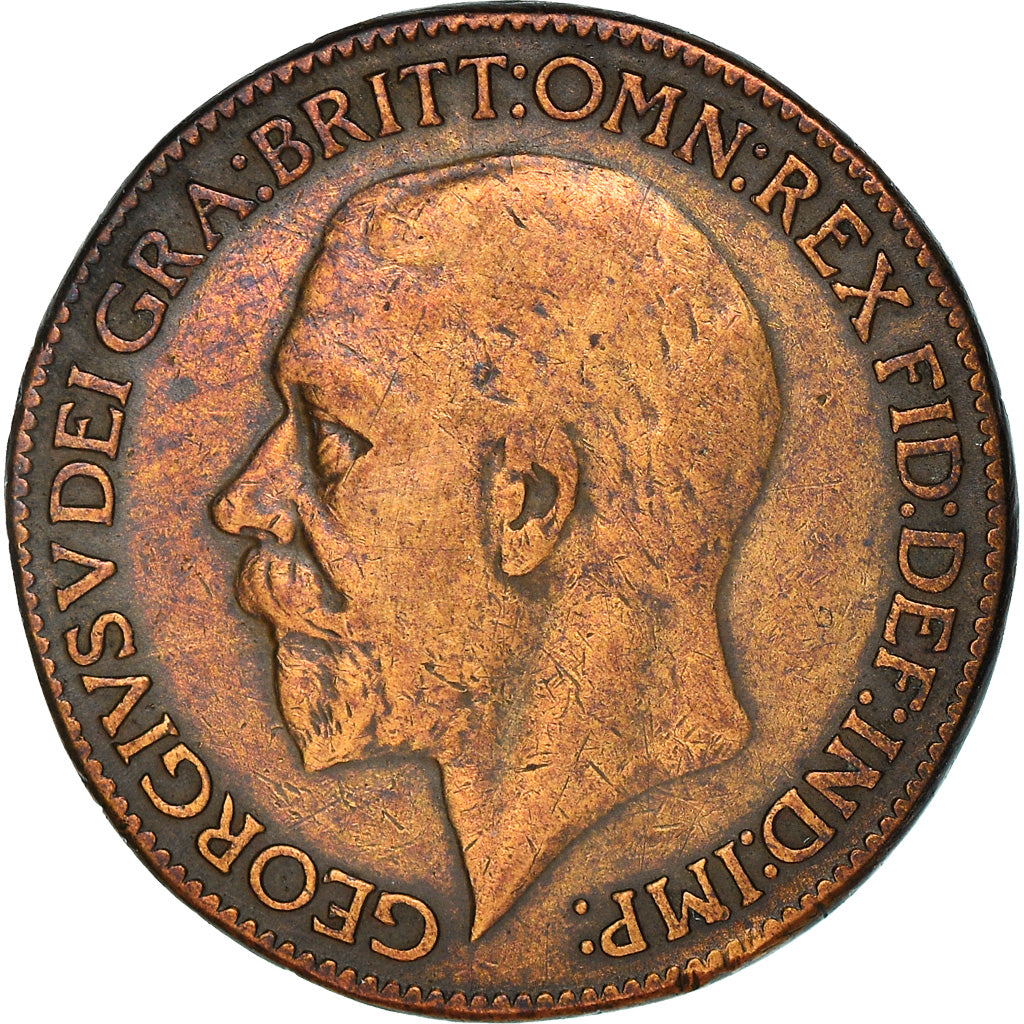 Coin, Great Britain, George V, Farthing, 1936, VF(20-25), Bronze, KM:825