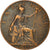 Moneta, Gran Bretagna, George V, Farthing, 1916, MB+, Bronzo, KM:808.1