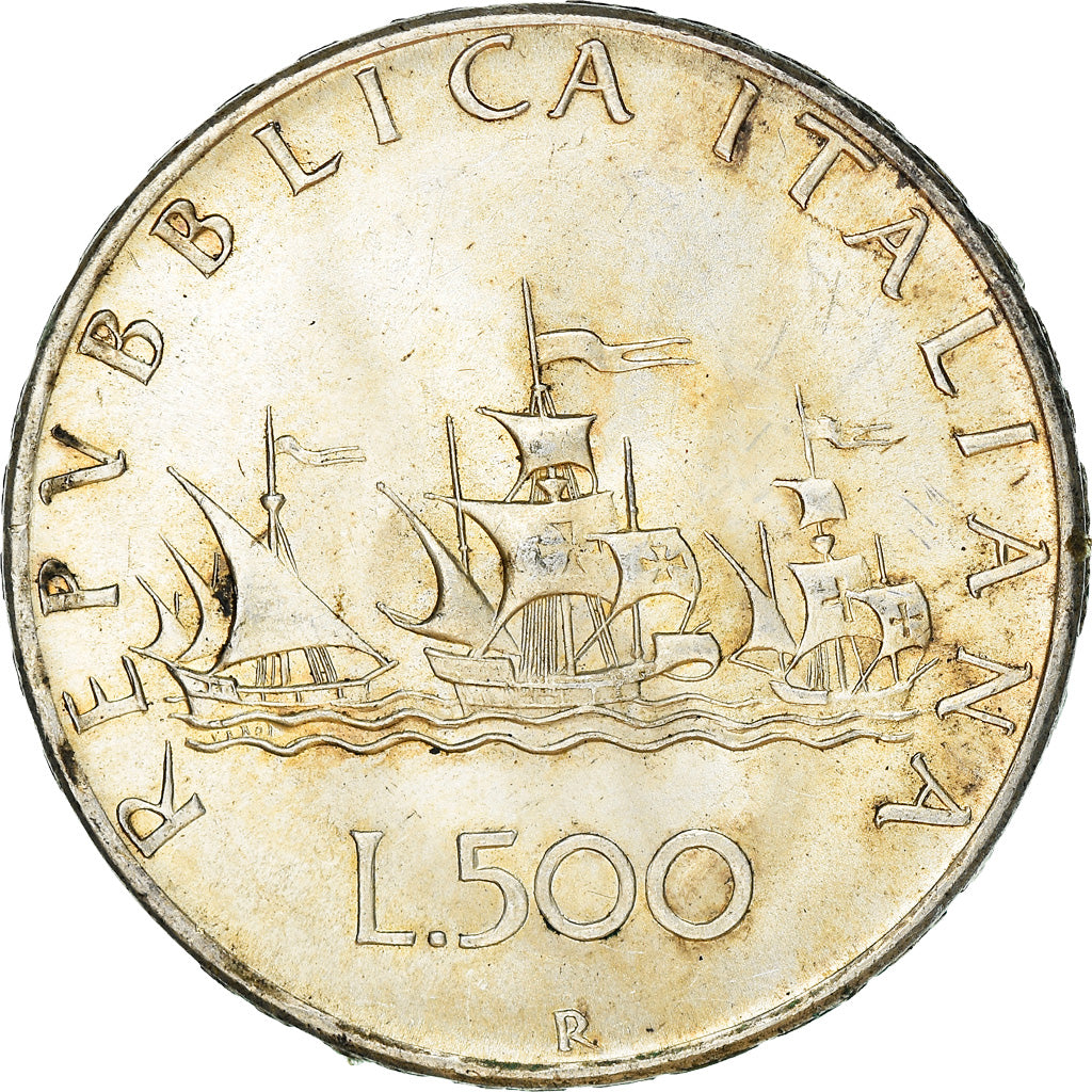 Coin, Italy, 500 Lire, 1966, Rome, AU(55-58), Silver, KM:98