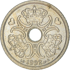 Moeda, Dinamarca, Margrethe II, Krone, 1992, Copenhagen, AU(50-53)