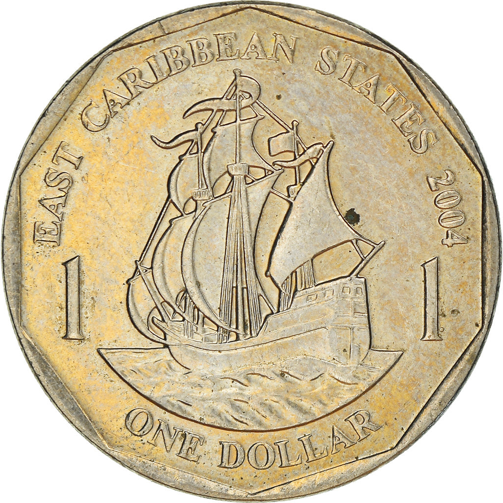 Coin, East Caribbean States, Elizabeth II, Dollar, 2004, British Royal Mint