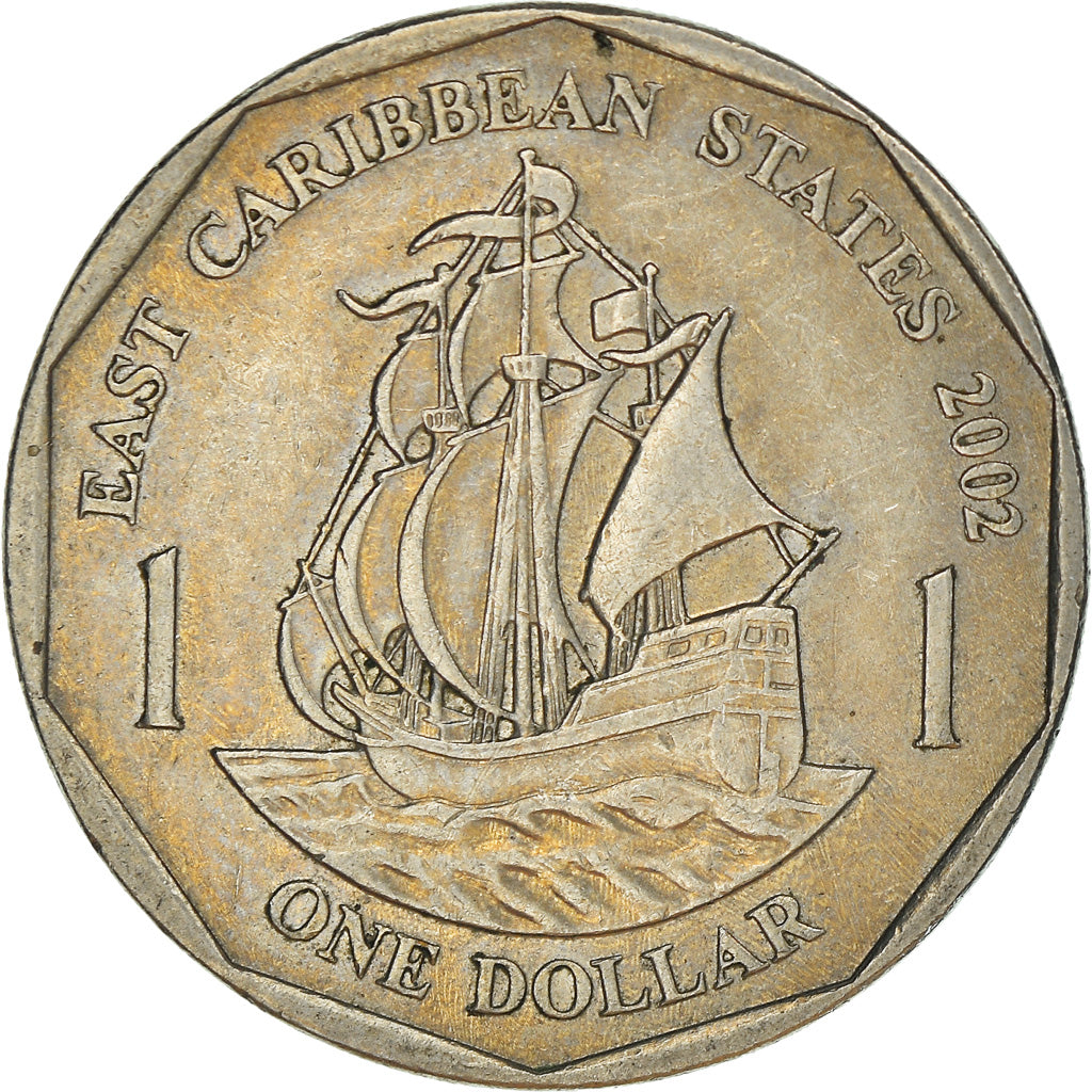 Münze, Osten Karibik Staaten, Elizabeth II, Dollar, 2002, British Royal Mint