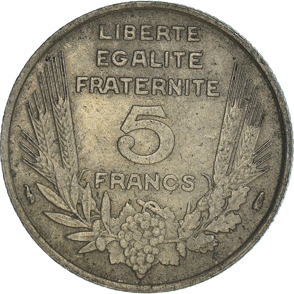 Coin, France, Bazor, 5 Francs, 1933, Paris, EF(40-45), Nickel, KM:887, Le