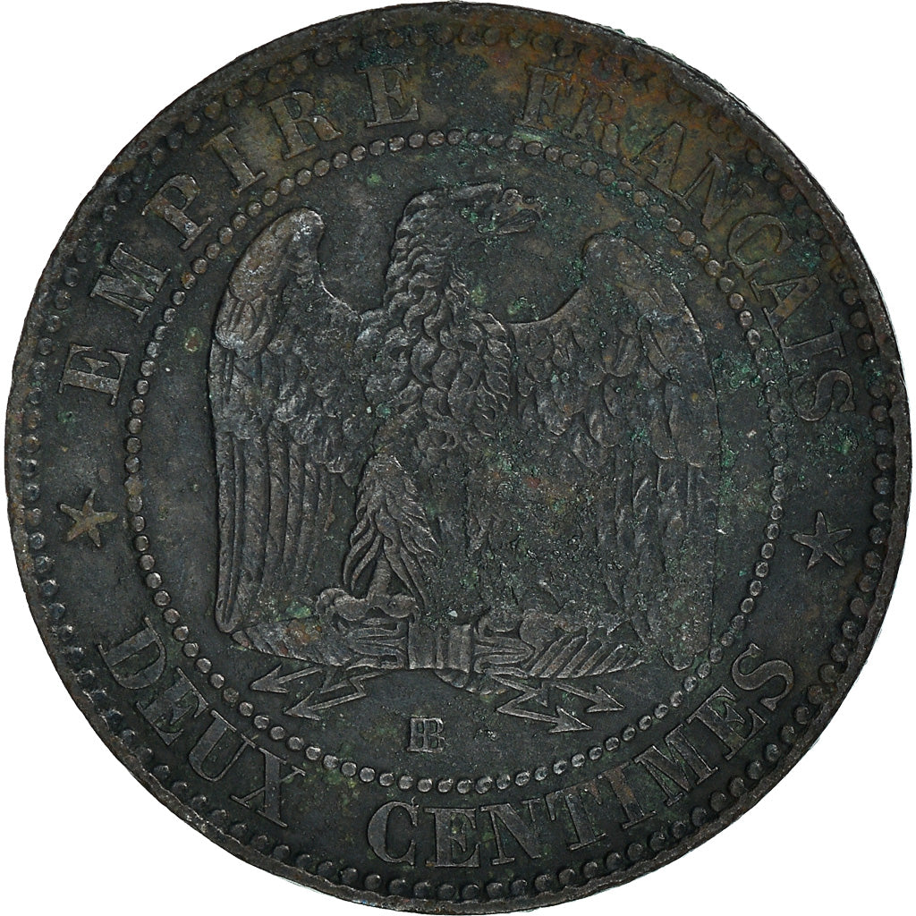 Coin, France, Napoleon III, Napoléon III, 2 Centimes, 1855, Strasbourg