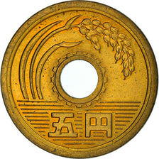 Münze, Japan, Hirohito, 5 Yen, 1975, VZ, Messing, KM:72a