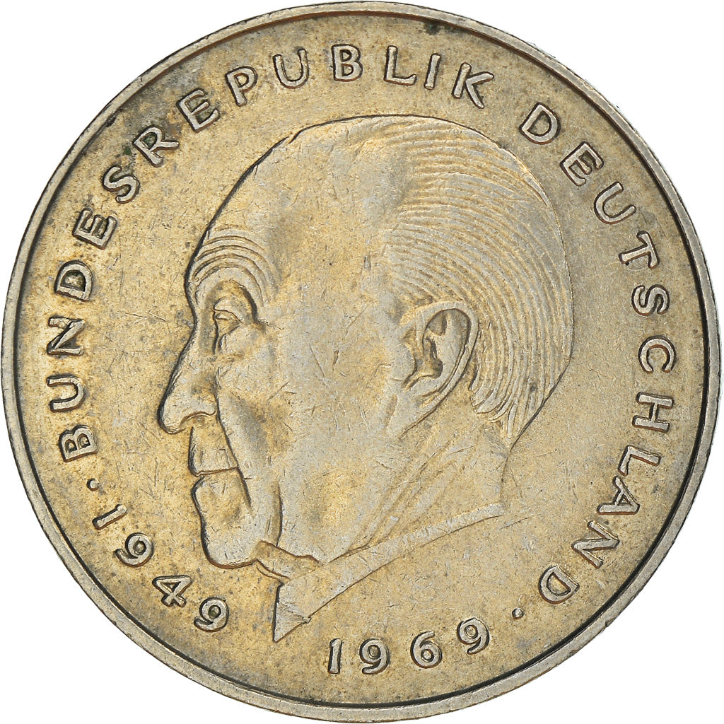 Coin, GERMANY - FEDERAL REPUBLIC, 2 Mark, 1982, Karlsruhe, EF(40-45)