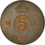 Moneda, Suecia, Gustaf VI, 5 Öre, 1964, MBC+, Bronce, KM:822