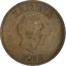 Coin, Zambia, Ngwee, 1972, British Royal Mint, EF(40-45), Bronze, KM:9
