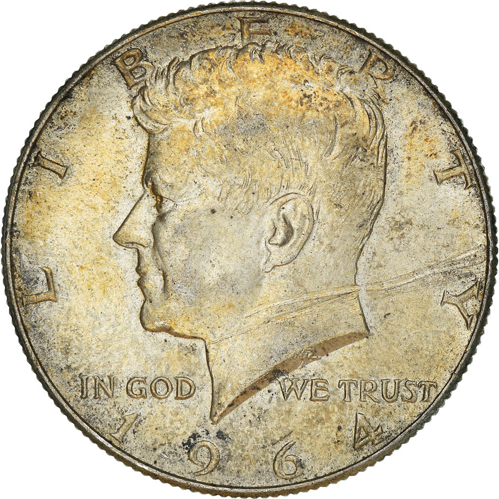 Coin, United States, Kennedy Half Dollar, Half Dollar, 1964, U.S. Mint