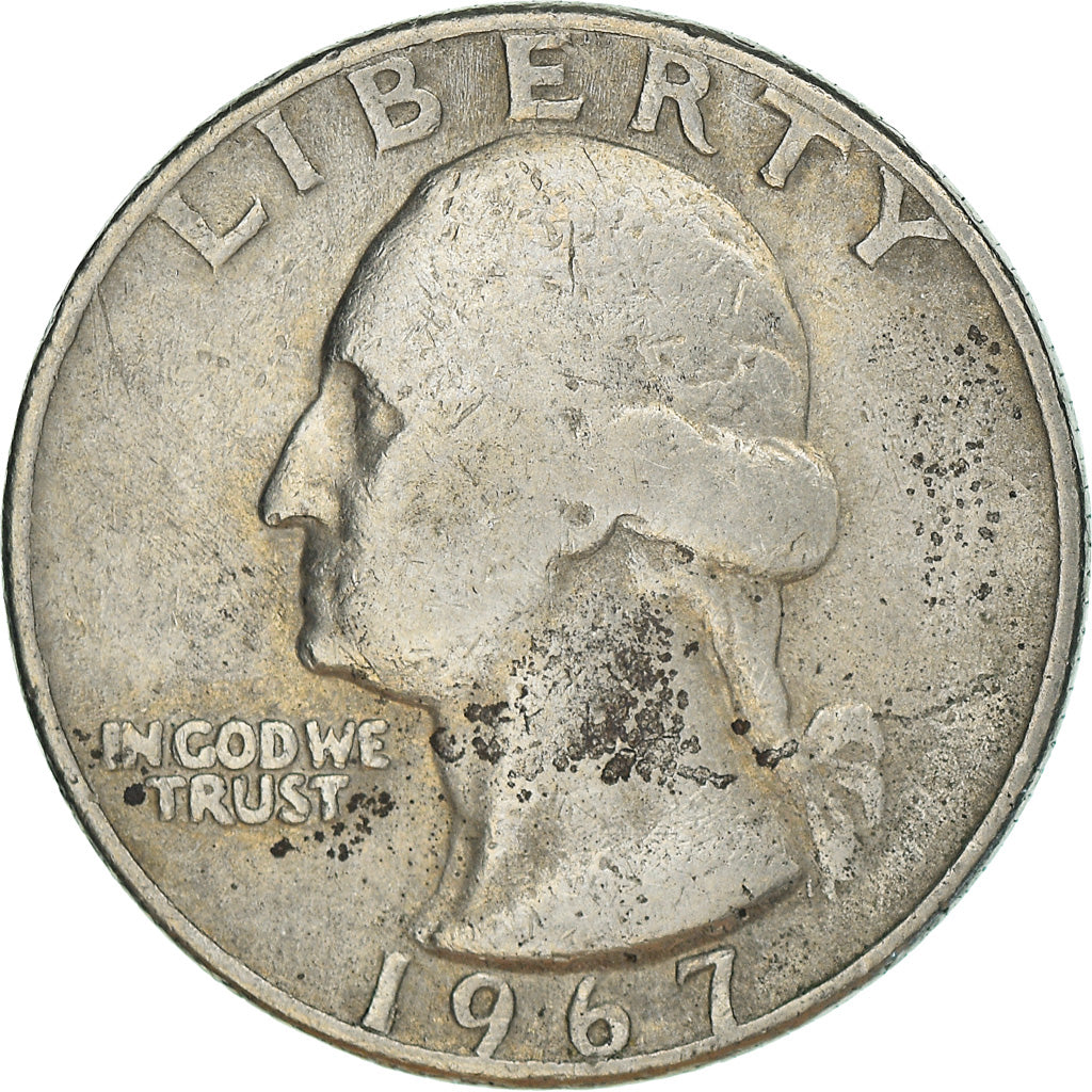 Coin, United States, Washington Quarter, Quarter, 1967, U.S. Mint, Philadelphia