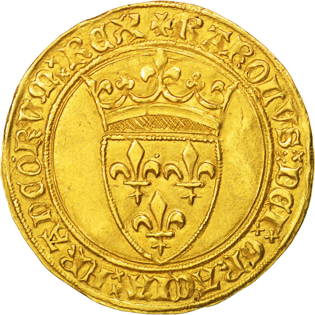 FRANCE, Ecu d'or, Saint Quentin, AU(55-58), Gold, Duplessy #369, 4.07