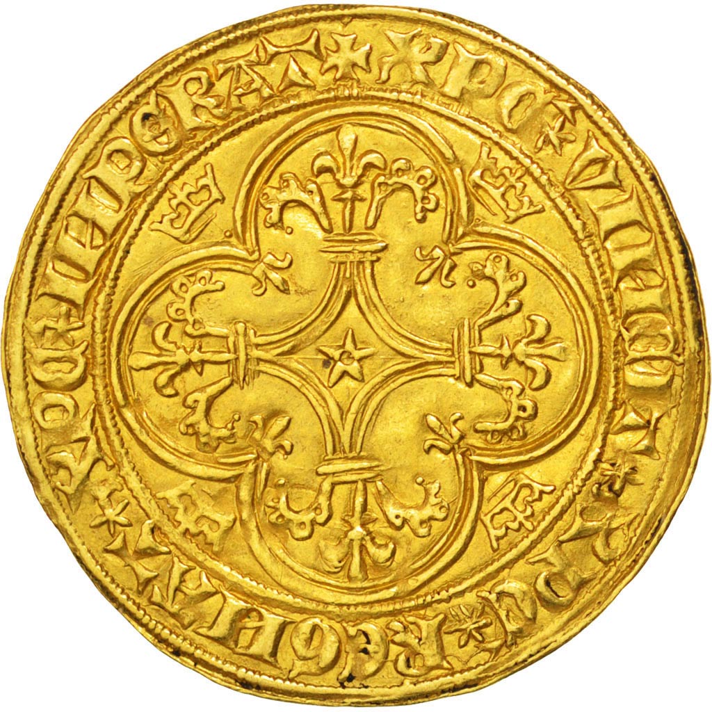 FRANCE, Ecu d'or, Saint Quentin, AU(55-58), Gold, Duplessy #369, 4.07