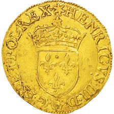 FRANCE, Ecu d'or, 1578, Poitiers, AU(50-53), Gold, Sombart #4932, 3.34
