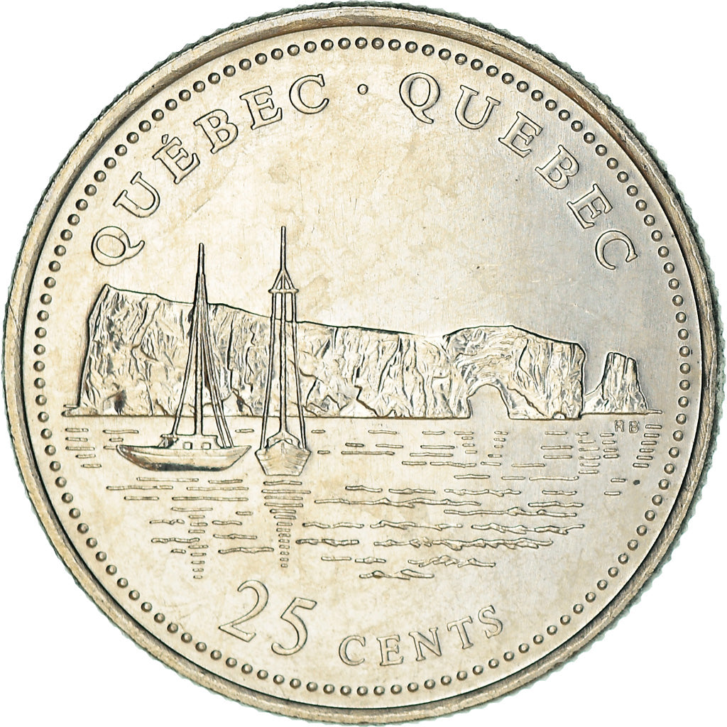 Coin, Canada, Elizabeth II, 25 Cents, 1992, Royal Canadian Mint, Ottawa