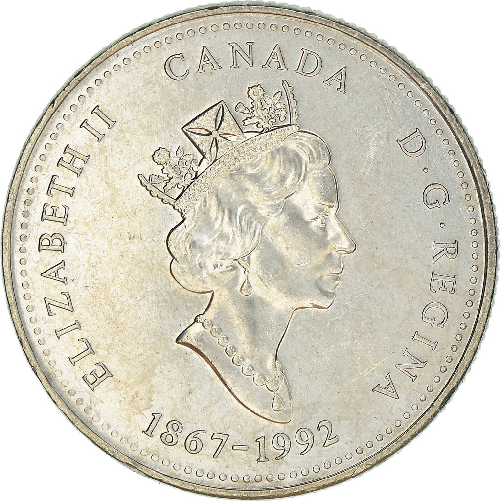 Moneta, Canada, Elizabeth II, 25 Cents, 1992, Royal Canadian Mint, Ottawa, BB+