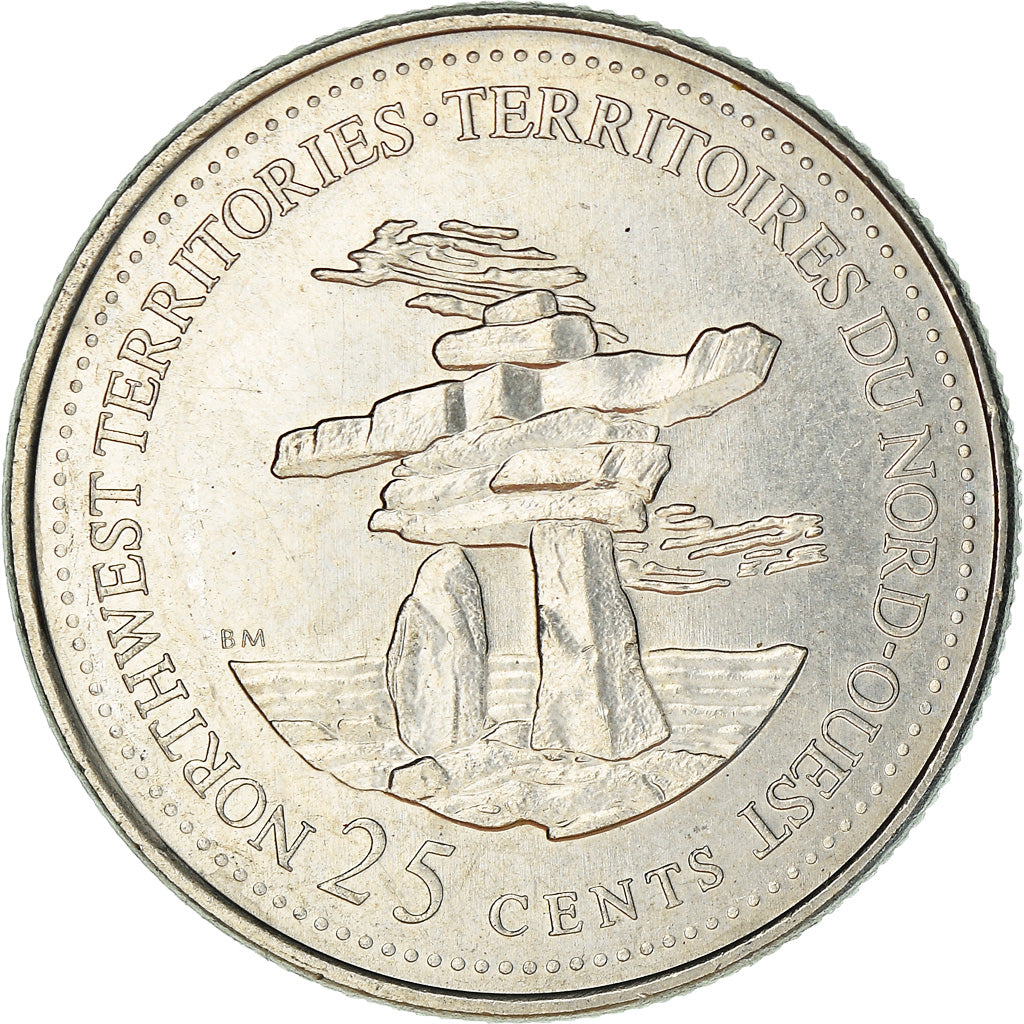 Coin, Canada, Elizabeth II, 25 Cents, 1992, Royal Canadian Mint, Ottawa