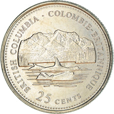 Coin, Canada, Elizabeth II, British Columbia, 25 Cents, 1992, Royal Canadian