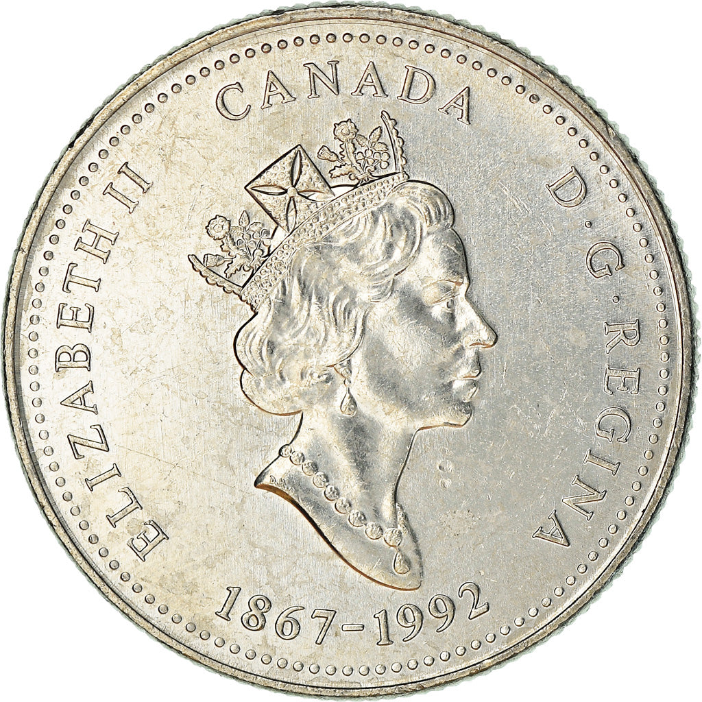 Coin, Canada, Elizabeth II, Newfounland, 25 Cents, 1992, Royal Canadian Mint