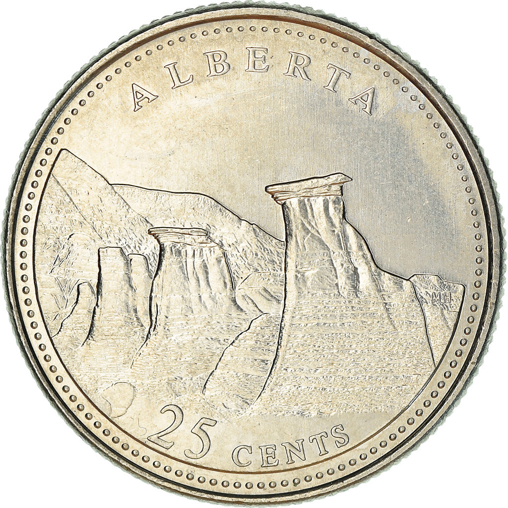 Moneda, Canadá, Elizabeth II, Alberta, 25 Cents, 1992, Royal Canadian Mint
